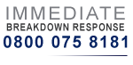 Immediate breakdown emergency response